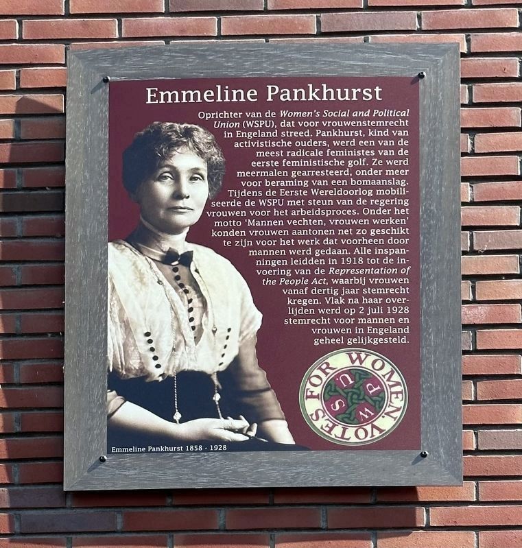 Emmeline Pankhurst Marker image. Click for full size.