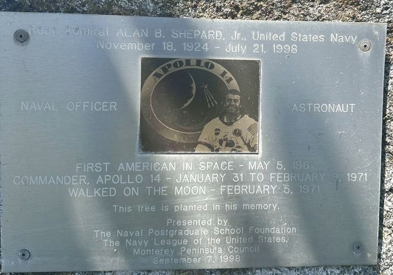 Rear Admiral Alan Shepard Tree Marker image. Click for full size.