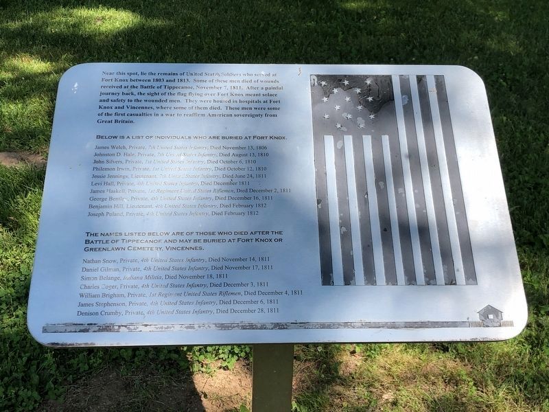 Soldiers Buried at Fort Knox II Marker. Click for full size. Soldiers Buried at Fort Knox II Marker image. Click for full size.