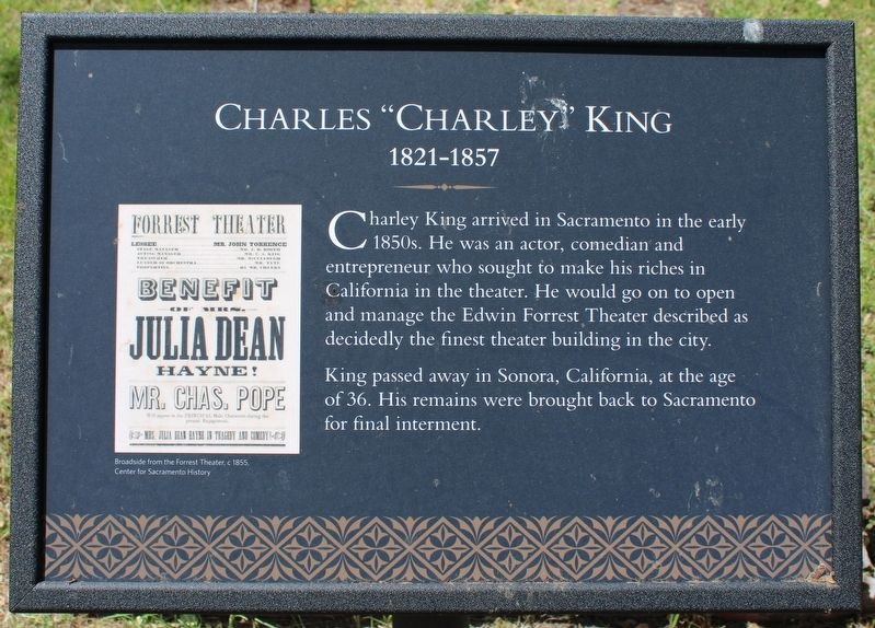 Charles "Charley" King Marker. Click for full size. Charles "Charley" King Marker image. Click for full size.