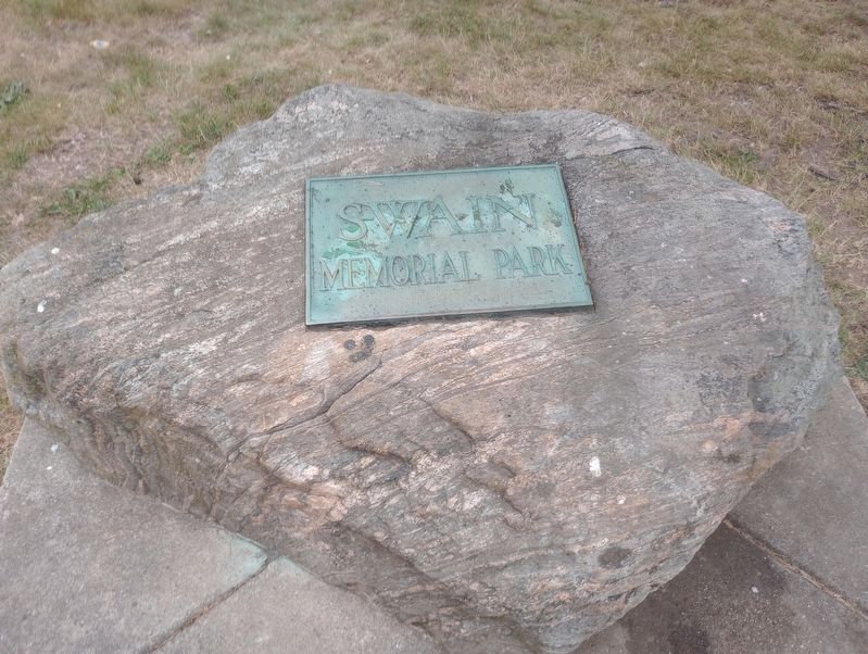 Swain Memorial Park Sign image. Click for full size.