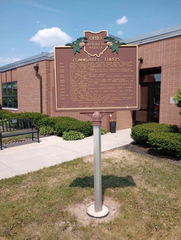 North Baltimore / Community Firsts Marker image. Click for full size.