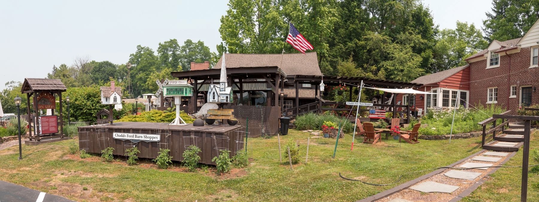 Chadds Ford Barn Shops Marker � View from Lower Parking Lot image. Click for full size.
