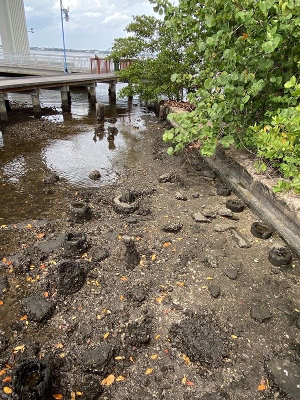 More of the dock pilings mentioned in the marker image. Click for full size.
