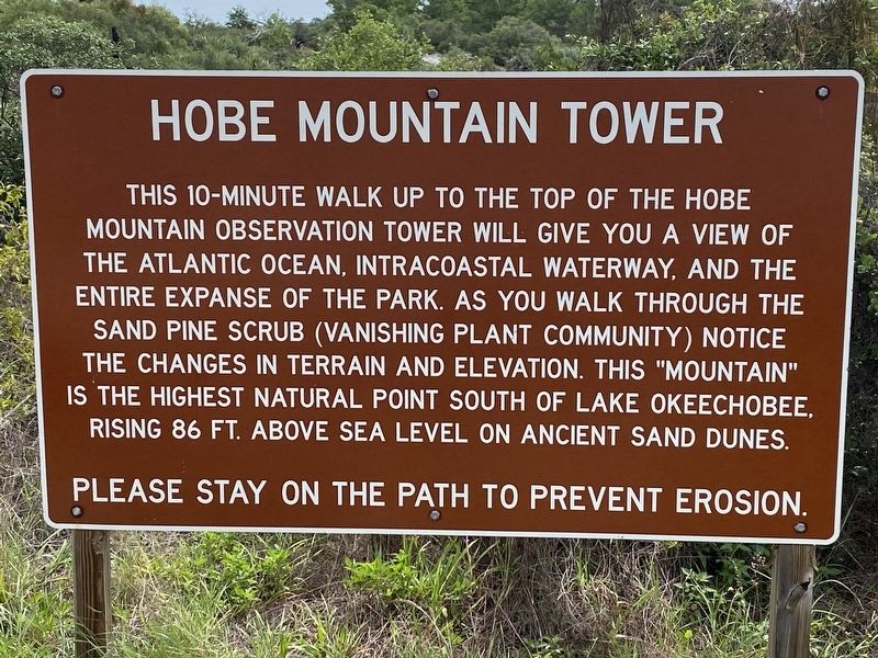 Hobe Mountain Tower Marker image. Click for full size.