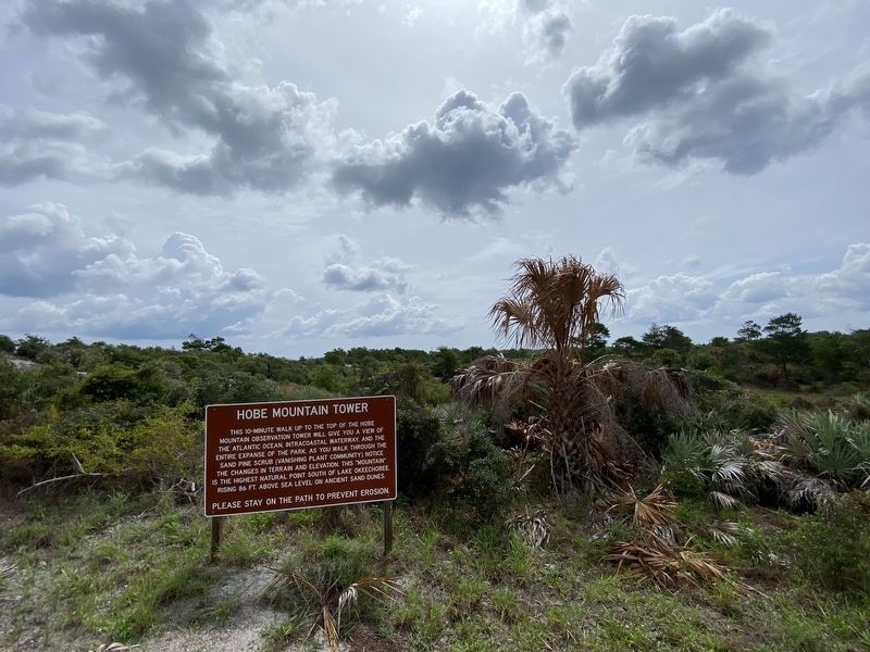 Hobe Mountain Tower Marker. Click for full size. Hobe Mountain Tower Marker image. Click for full size.