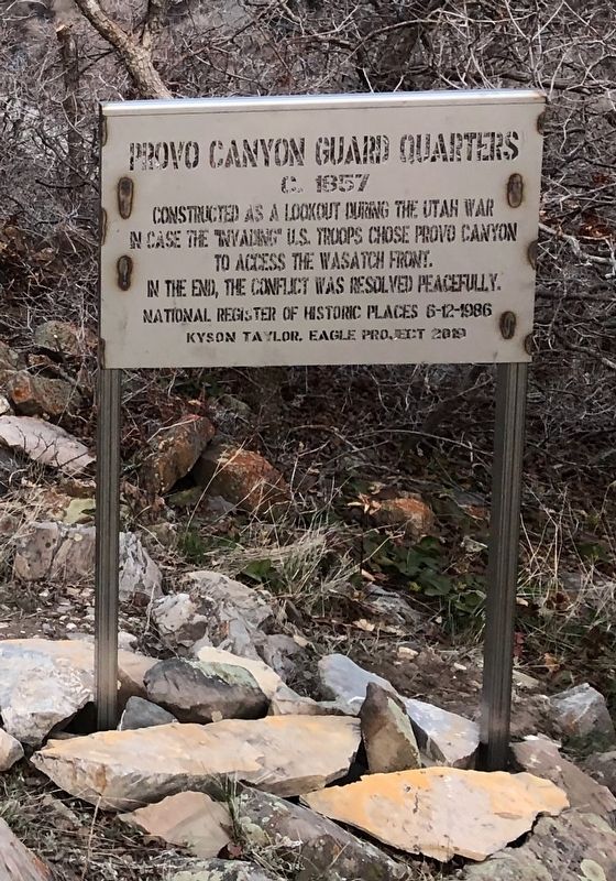 Provo Canyon Guard Quarters Marker image. Click for full size.