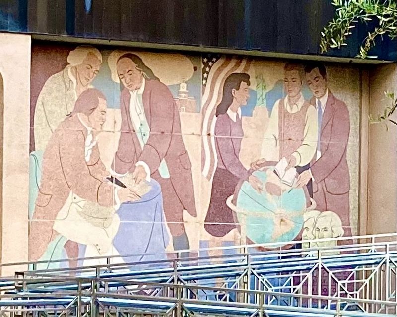 WPA Mural on West Wall. Click for full size. WPA Mural on West Wall image. Click for full size.
