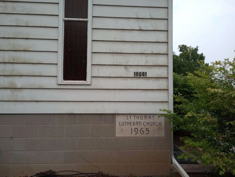 St. Thomas Lutheran Church Cornerstone. Click for full size. St. Thomas Lutheran Church Cornerstone image. Click for full size.