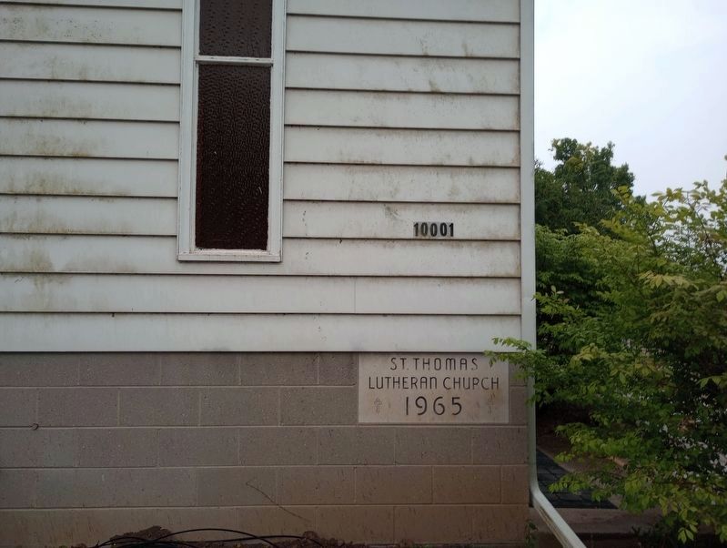 St. Thomas Lutheran Church Cornerstone image. Click for full size.