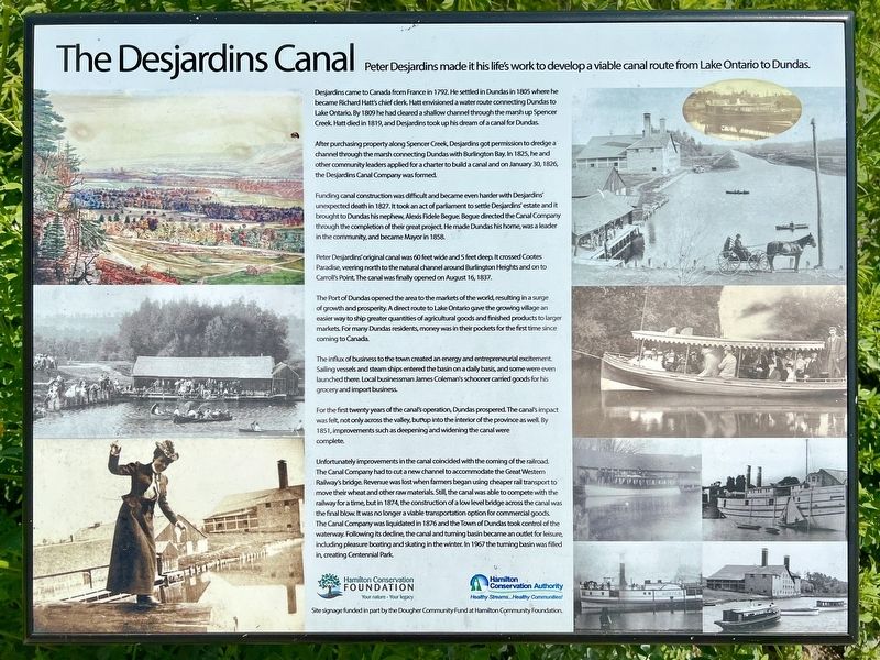The Desjardins Canal Marker image. Click for full size.