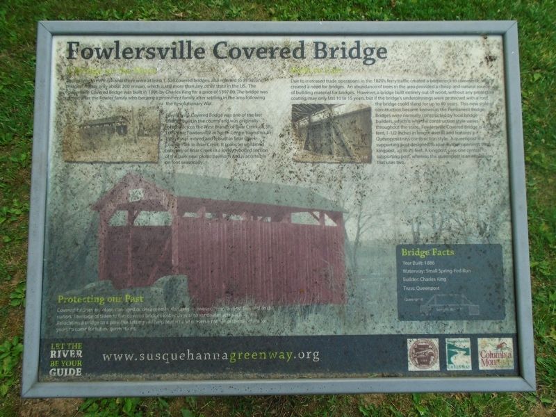 Fowlersville Covered Bridge Marker image. Click for full size.