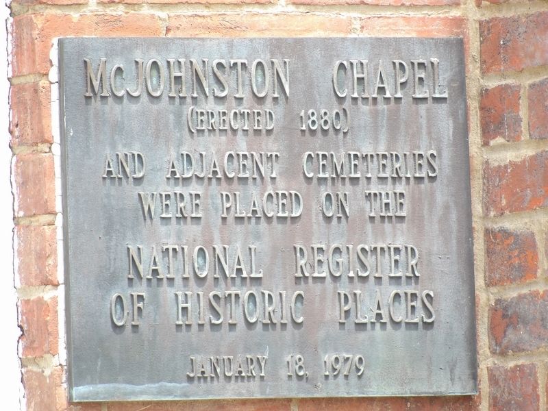McJohnston Chapel Marker image. Click for full size.