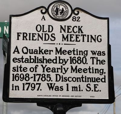 Old Neck Friends Meeting Marker image. Click for full size.