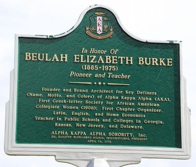 In Honor of Beulah Elizabeth Burke Marker image. Click for full size.