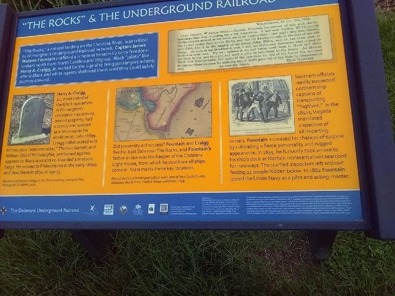 "The Rocks" and the Underground Railroad Marker image, Touch for more information