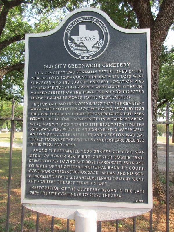 Old City Greenwood Cemetery Marker image. Click for full size.