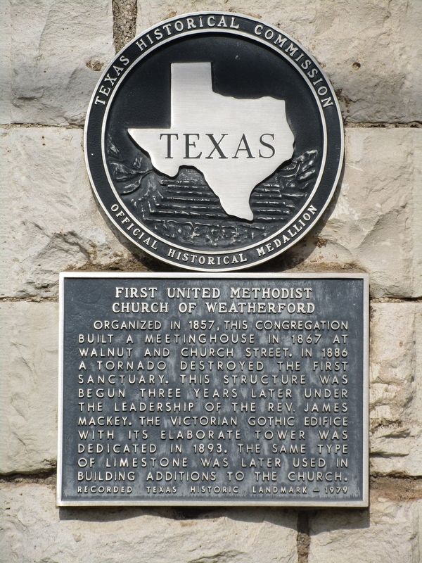 First United Methodist Church of Weatherford Marker image. Click for full size.