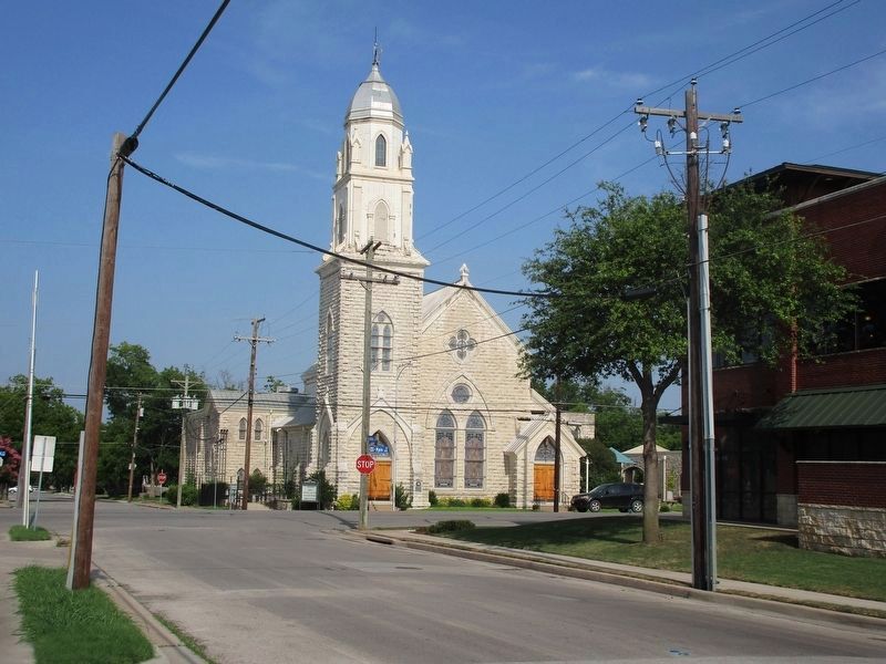 First United Methodist Church of Weatherford and Marker image. Click for full size.