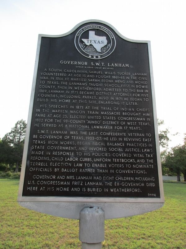 Governor S.W.T. Lanham Marker image. Click for full size.