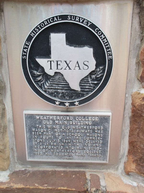 Weatherford College Old Main Building Marker image. Click for full size.