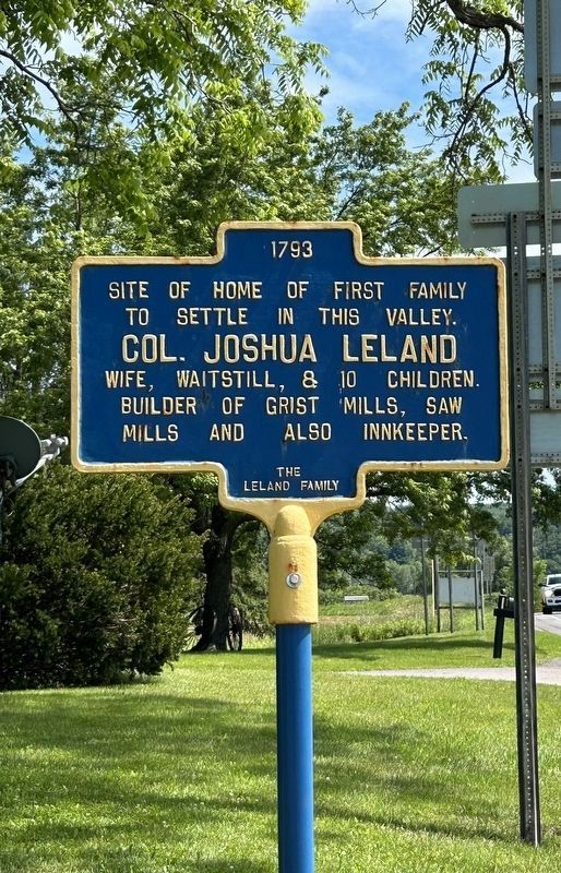Col. Joshua Leland Marker image. Click for full size.