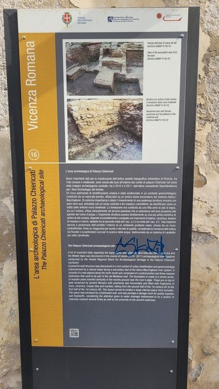 L'area archeologica di Palazzo Chiericati / The Palazzo Chiericati archaeological site Marker. Click for full size. L'area archeologica di Palazzo Chiericati / The Palazzo Chiericati archaeological site Marker image. Click for full size.
