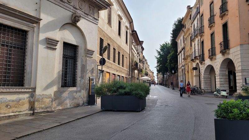 The view of the Palazzo Chiericati archaeological site Marker along the road. Click for full size. The view of the Palazzo Chiericati archaeological site Marker along the road image. Click for full size.