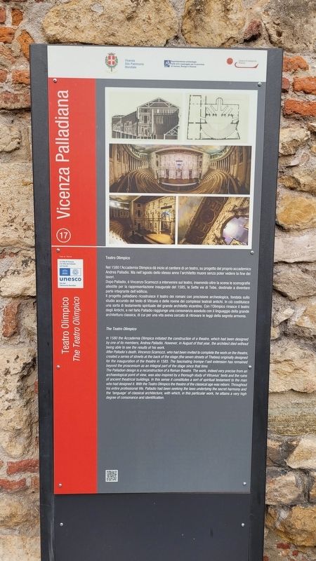 Teatro Olimpico / Olympic Theater Marker. Click for full size. Teatro Olimpico / Olympic Theater Marker image. Click for full size.