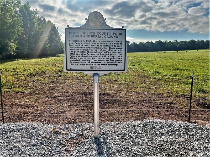 Independence County Poor Farm and Burial Ground Marker. Click for full size. Independence County Poor Farm and Burial Ground Marker image. Click for full size.
