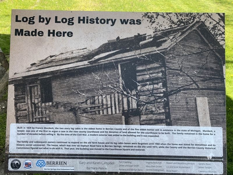 Log by Log History was Made Here Marker. Click for full size. Log by Log History was Made Here Marker image. Click for full size.