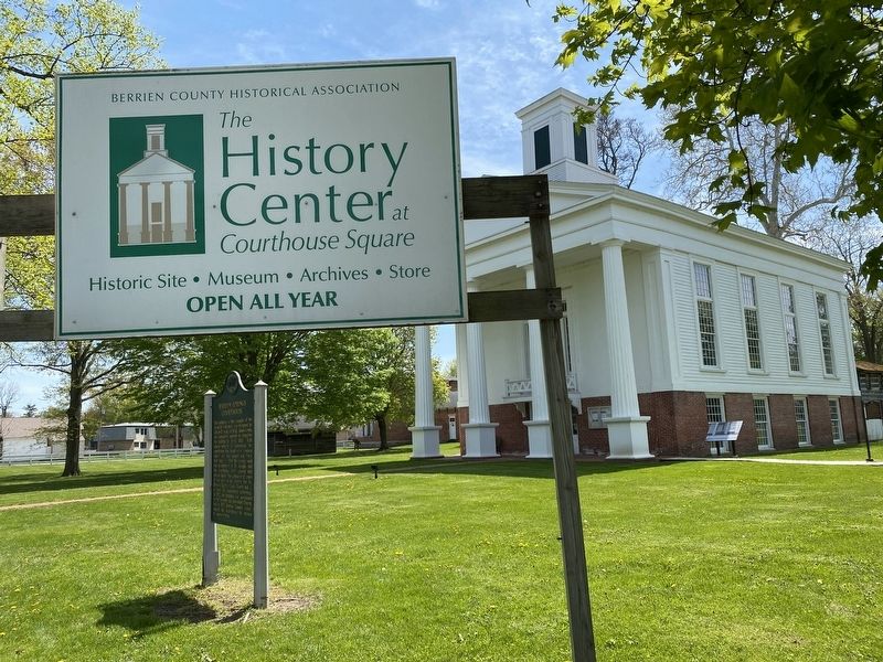 The History Center at Courthouse Square where the log cabin is located. image. Click for full size.