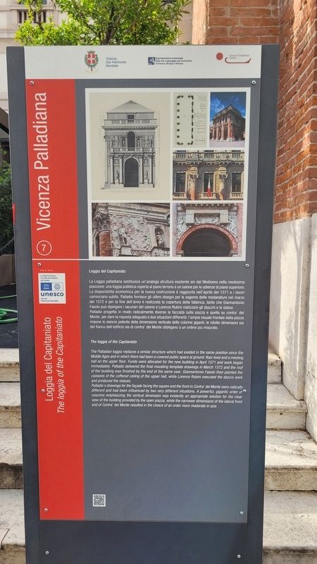 Loggia del Capitaniato / The Loggia of the Capitaniato Marker. Click for full size. Loggia del Capitaniato / The Loggia of the Capitaniato Marker image. Click for full size.