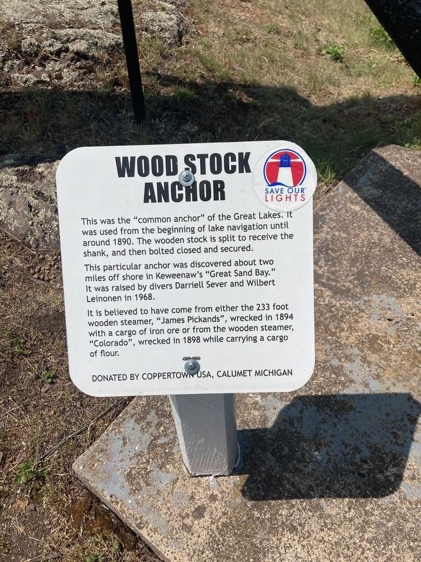 Wood-Stock Anchor Marker. Click for full size. Wood-Stock Anchor Marker image. Click for full size.