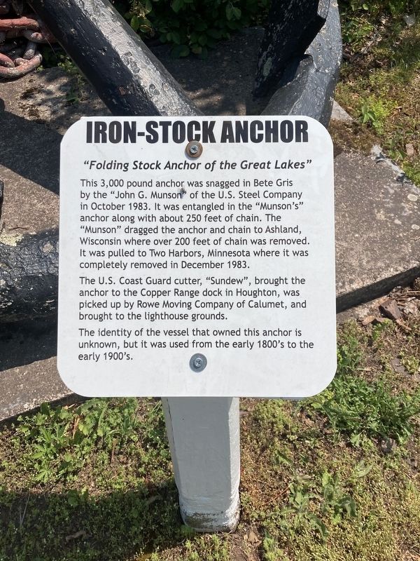 Iron-Stock Anchor Marker image. Click for full size.