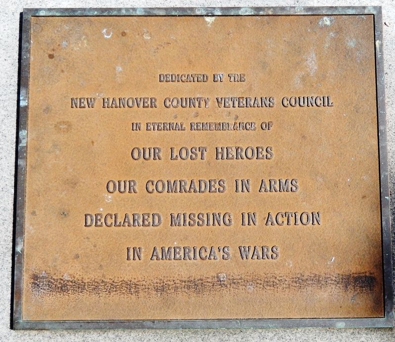 Wilmington & New Hanover County War Memorial<br>(<i>east panel</i>) image. Click for full size.