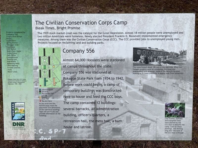 The Civilian Conservation Corps Camp Marker image. Click for full size.