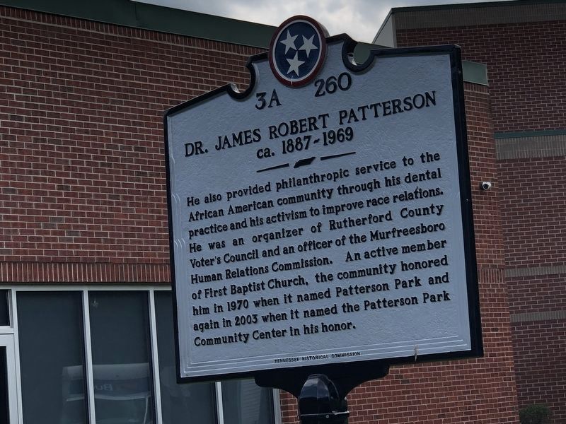 Dr. James Robert Patterson Marker, Side Two image. Click for full size.