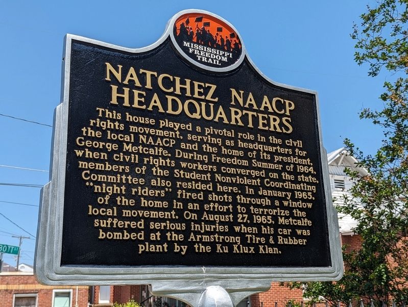 Natchez NAACP Headquarters Marker image. Click for full size.