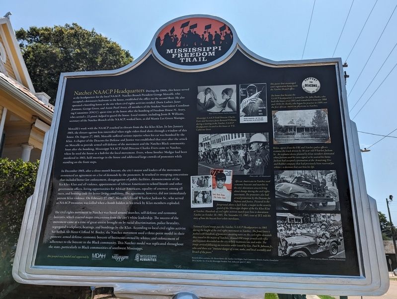 Natchez NAACP Headquarters Marker image. Click for full size.