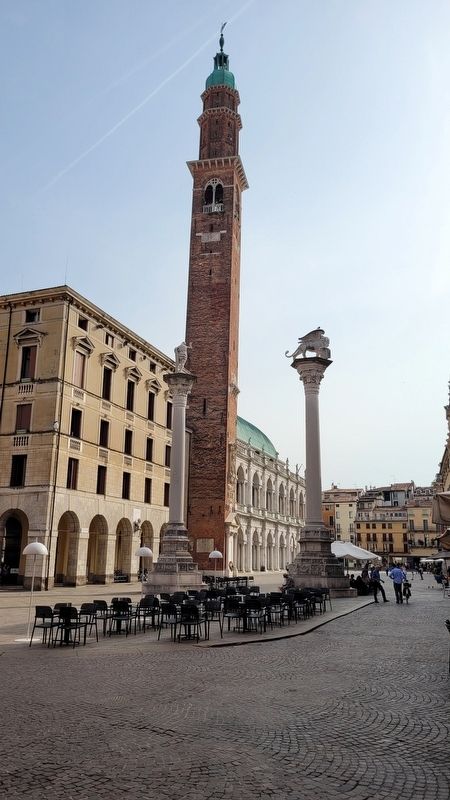 The view of the clock tower and the Palladian Basilica. Click for full size. The view of the clock tower and the Palladian Basilica image. Click for full size.