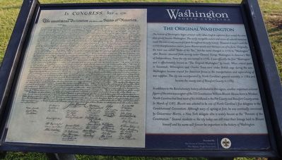 Washington, North Carolina Marker. Click for full size. Washington, North Carolina Marker image. Click for full size.