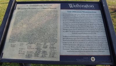 Washington, North Carolina Marker image. Click for full size.