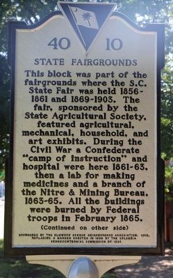 State Fairgrounds Marker, Side One image. Click for full size.