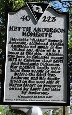 Hettie Anderson Homesite Marker, Side One image. Click for full size.