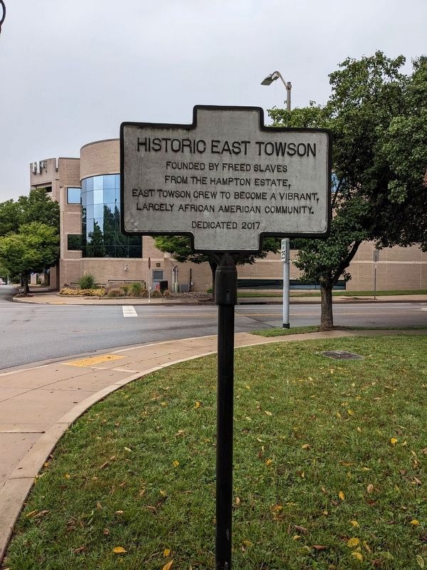 Historic East Towson Marker image. Click for full size.