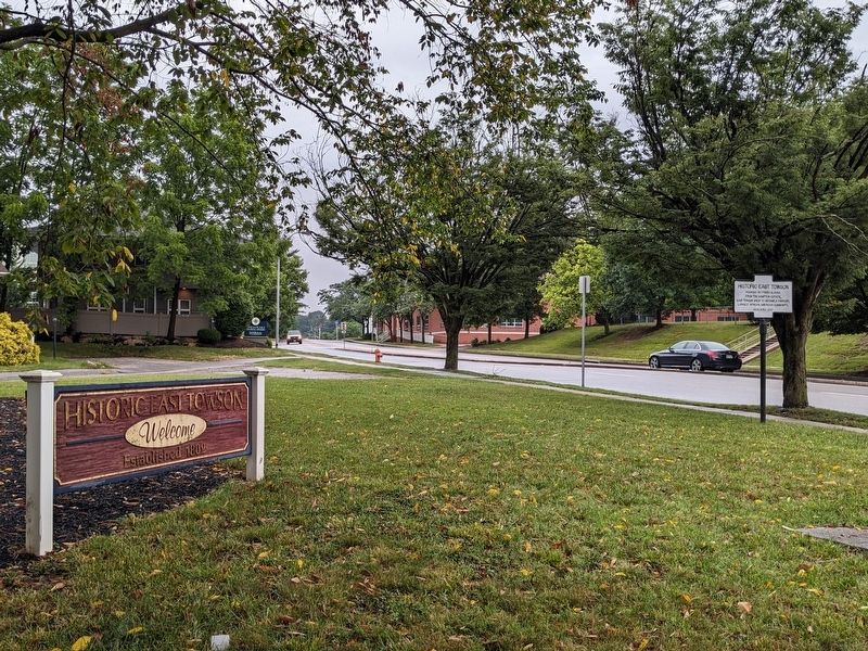 Historic East Towson Marker. Click for full size. Historic East Towson Marker image. Click for full size.