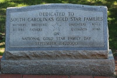 South Carolina Gold Star Families Marker image. Click for full size.
