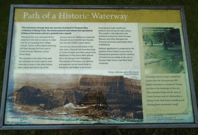 Path of a Historic Waterway Marker image. Click for full size.