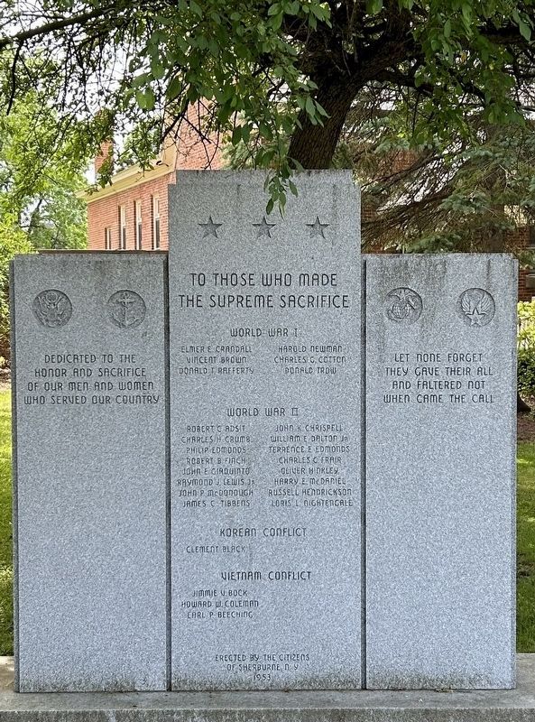 Sherburne War Memorial. Click for full size. Sherburne War Memorial image. Click for full size.